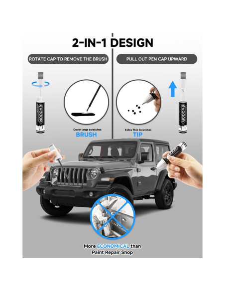 Pintura de Retoque EVOOOR Sting Gray 11.8 ml para Jeep