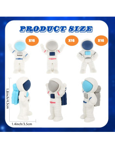 48 Borradores Espaciales Kawaii Norcoin - 4.5x3 cm 2