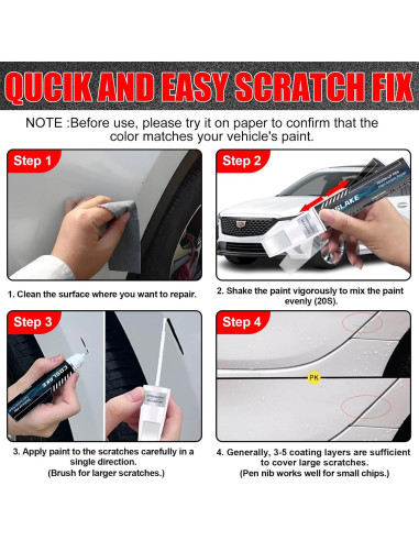 Pintura de Retoque COSLAKE 12ml Blanco Cumbre para Cadillac