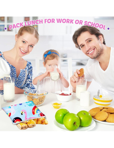 6 Bolsas Reutilizables para Snacks Chumia 18x18 cm Cartoon