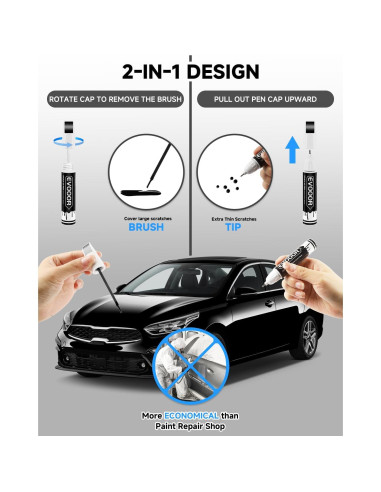 Pintura de Retoque Aurora Perla Negra EVOOOR 11.8 ml 2 en 1