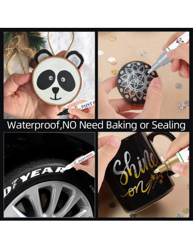 Marcadores de pintura a base de aceite VHEONET, 12 colores