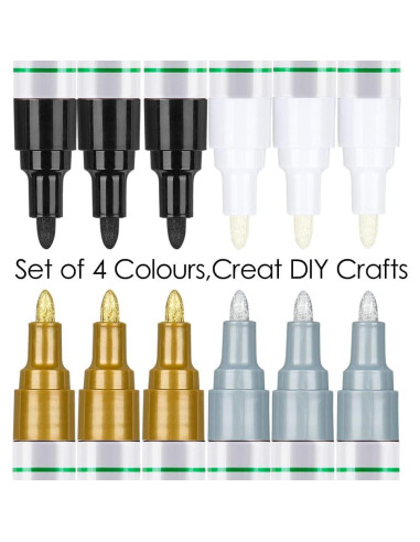 Marcadores de pintura a base de aceite VHEONET, 12 colores