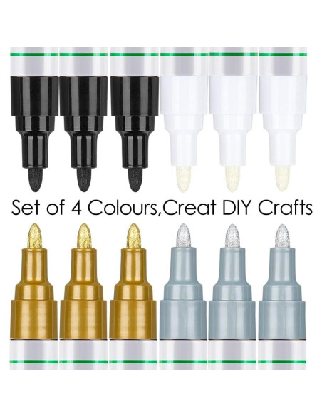 Marcadores de pintura a base de aceite VHEONET, 12 colores