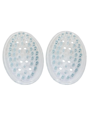 Contenedor de Jabón de Plástico PVC Transparente - 2 Piezas