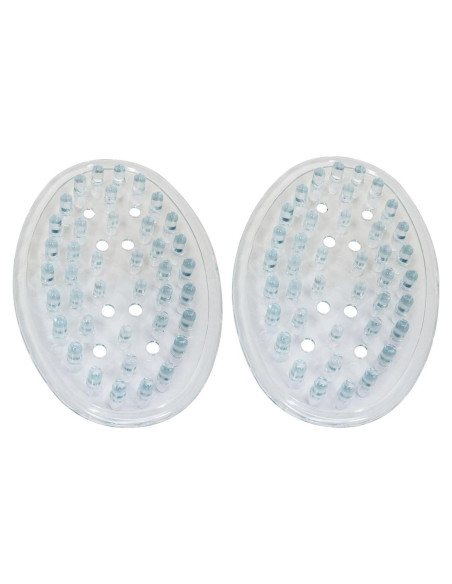 Contenedor de Jabón de Plástico PVC Transparente - 2 Piezas