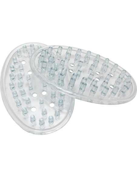 Contenedor de Jabón de Plástico PVC Transparente - 2 Piezas