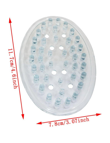 Contenedor de Jabón de Plástico PVC Transparente - 2 Piezas