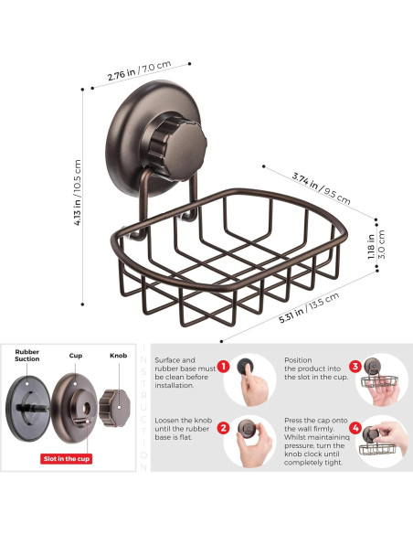 Fregadero de Jabón HASKO Acero Inoxidable Bronce 11.48x13.49cm