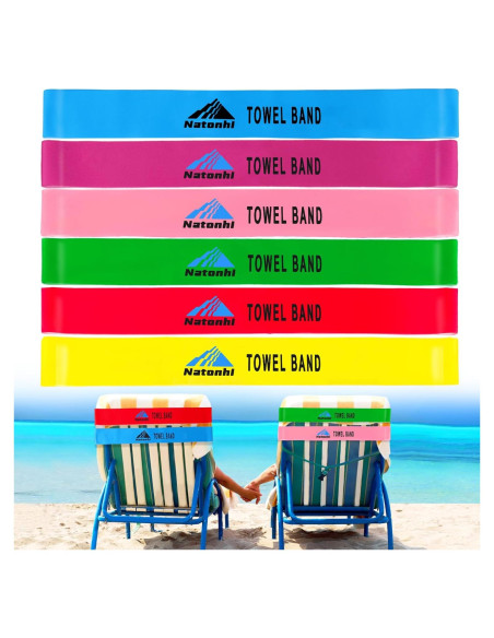 Bandas de Toalla Natonhi 6 Piezas para Sillas de Playa