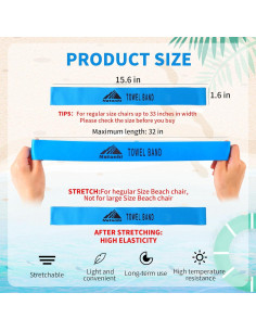 Bandas de Toalla Natonhi 6 Piezas para Sillas de Playa 2