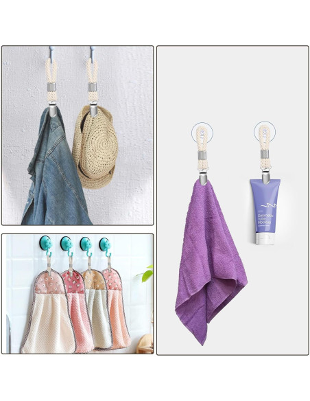 Juego de 4 Clips para Toallas Nogeqi Beige - Soportes de Cocina