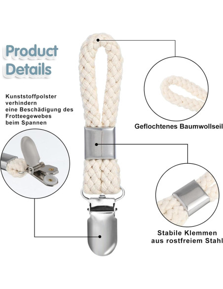 Juego de 4 Clips para Toallas Nogeqi Beige - Soportes de Cocina