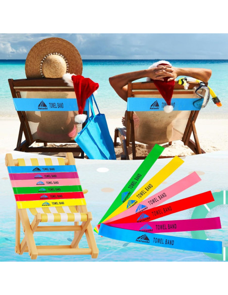 Bandas de Toalla Natonhi 6 Piezas para Sillas de Playa