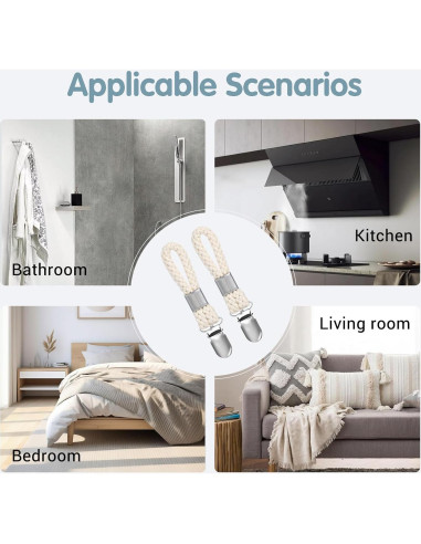 Juego de 4 Clips para Toallas Nogeqi Beige - Soportes de Cocina