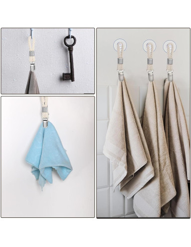 Juego de 4 Clips para Toallas Nogeqi Beige - Soportes de Cocina