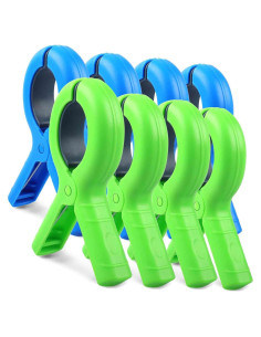 Pinzas para Toallas de Playa KEYBOO - Set de 8 Colores Brillantes