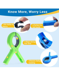 Pinzas para Toallas de Playa KEYBOO - Set de 8 Colores Brillantes 2