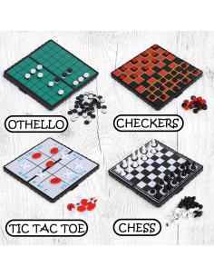 Conjunto de Juegos de Mesa de Viaje Point Games - 4 Juegos Magnéticos 2