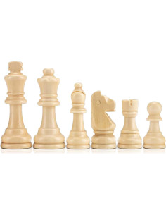 Piezas de Ajedrez de Madera AMEROUS Estilo Staunton 8 cm 2