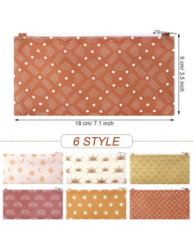 6 Bolsas Reutilizables Oudain para Snacks y Sándwiches 9x18cm