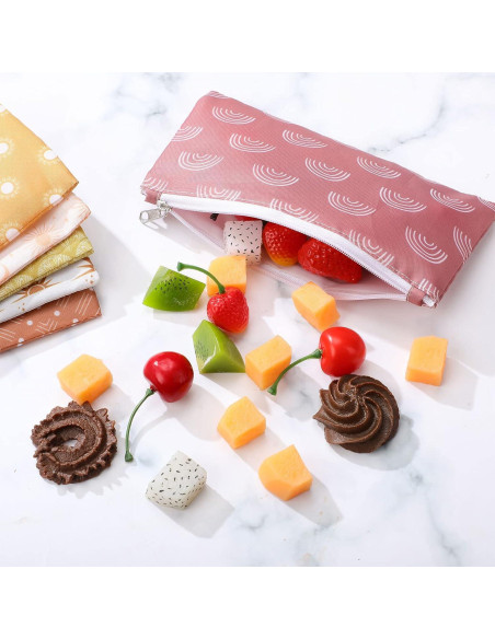 6 Bolsas Reutilizables Oudain para Snacks y Sándwiches 9x18cm