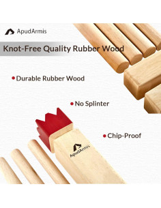 Juego de Jardín ApudArmis Kubb - Juego Clásico al Aire Libre 2