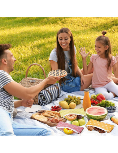 6 Bolsas Reutilizables Oudain para Snacks y Sándwiches 9x18cm