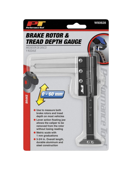 Medidor de Profundidad de Disco de Freno W80628 - Herramienta de Rendimiento