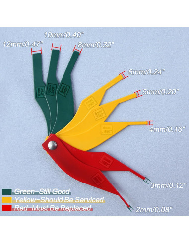 Medidor de Grosor de Forro de Freno SPEEDWOX 8PCS Métrico y SAE