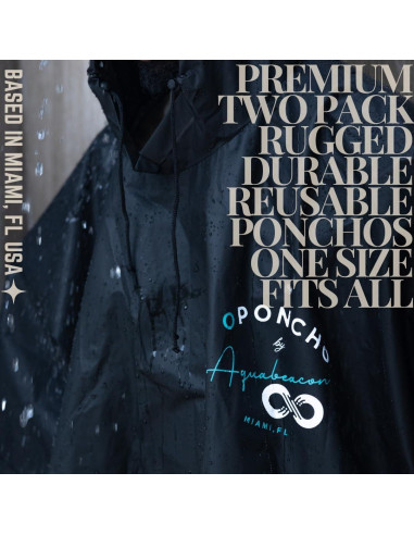 Oponcho Aquabeacon 2 Pack Ponchos Impermeables Unisex 0.45kg