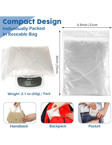 Berlune 50 Ponchos Desechables Impermeables Adultos 135 cm