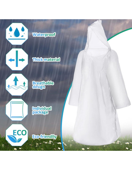 200 Ponchos de Lluvia Desechables Mumufy Adultos Impermeables