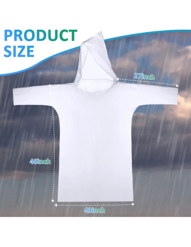 200 Ponchos de Lluvia Desechables Mumufy Adultos Impermeables