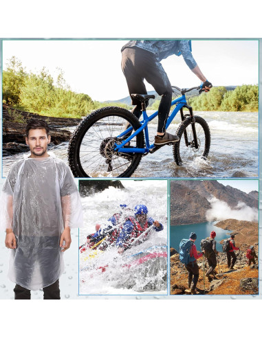 200 Ponchos de Lluvia Desechables Mumufy Adultos Impermeables