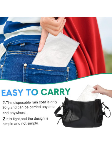 200 Ponchos de Lluvia Desechables Mumufy Adultos Impermeables