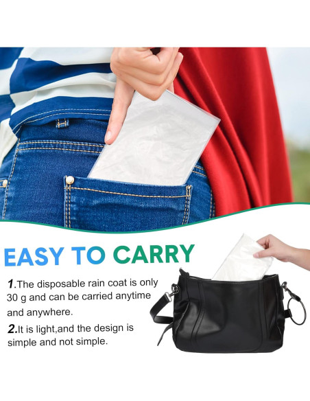 200 Ponchos de Lluvia Desechables Mumufy Adultos Impermeables