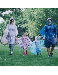 Paquete Familiar de Ponchos de Lluvia Furry Smile - 8 Unidades 2