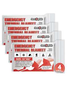 Mantas Térmicas de Emergencia SecuCaptain 4 Paquete 213x160 cm