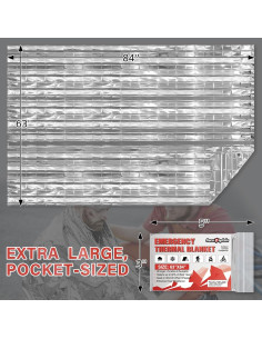 Mantas Térmicas de Emergencia SecuCaptain 4 Paquete 213x160 cm 2