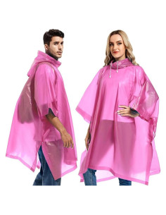 Ponchos de Lluvia Reutilizables GUKOY 2 Pcs Impermeables Unisex