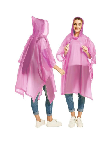 Ponchos de Lluvia Reutilizables GUKOY 2 Pcs Impermeables Unisex