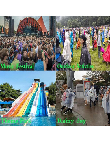 Ponchos de Lluvia Reutilizables GUKOY 2 Pcs Impermeables Unisex