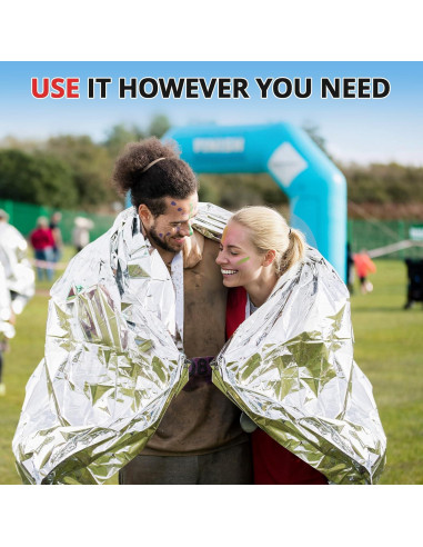 Mantas Térmicas de Emergencia SecuCaptain 4 Paquete 213x160 cm