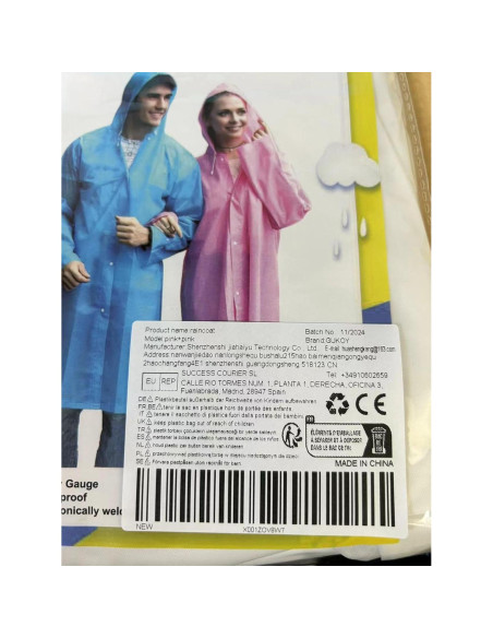 Ponchos de Lluvia Reutilizables GUKOY 2 Pcs Impermeables Unisex