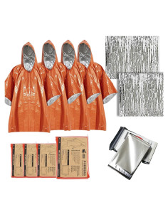 Poncho de Emergencia Davonpha Naranja 125x100 cm Doble Cara