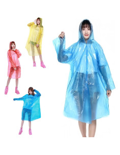 Paquete Familiar de 7 Ponchos de Lluvia Desechables LEKAYIHU 2