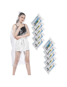Ponchos de Lluvia Desechables Makonus - Paquete de 10 Adultos
