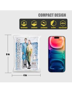 Ponchos de Lluvia Desechables Makonus - Paquete de 10 Adultos 2