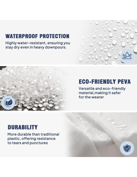 Ponchos de Lluvia Reutilizables ANYOO 2-Pack Unisex Impermeables